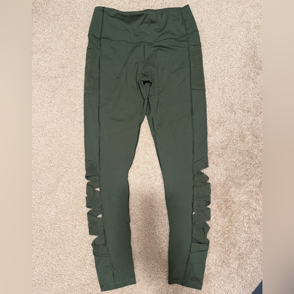 Victoria's Secret Olive Green Cutout Leggings